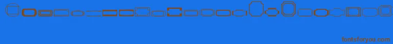 Borders1 Font – Brown Fonts on Blue Background