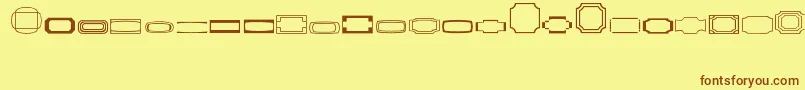 フォントBorders1 – 茶色の文字が黄色の背景にあります。