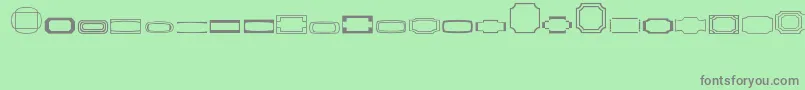 Fonte Borders1 – fontes cinzas em um fundo verde