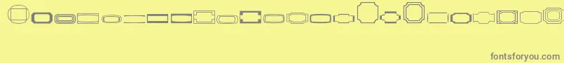 Fonte Borders1 – fontes cinzas em um fundo amarelo