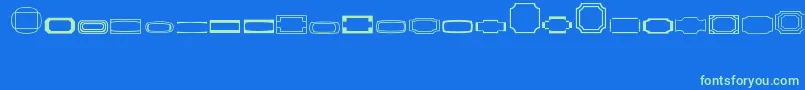 Borders1 Font – Green Fonts on Blue Background