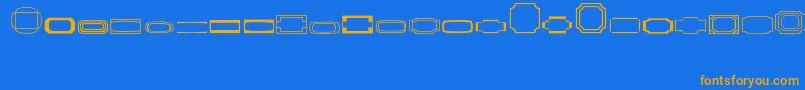 フォントBorders1 – オレンジ色の文字が青い背景にあります。