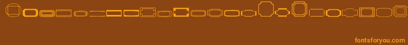 Weitere Informationen zur Borders1-Schriftart Borders1-Schriftart – Orangefarbene Schriften auf braunem Hintergrund