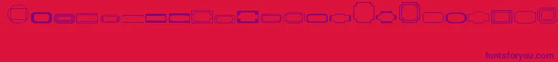 Fonte Borders1 – fontes roxas em um fundo vermelho