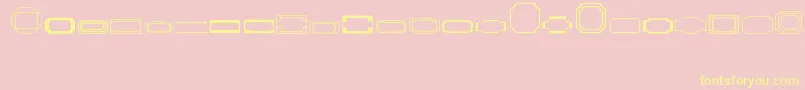 Borders1 Font – Yellow Fonts on Pink Background