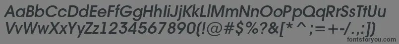 Avant16 Font – Black Fonts on Gray Background