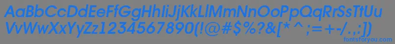 Avant16 Font – Blue Fonts on Gray Background