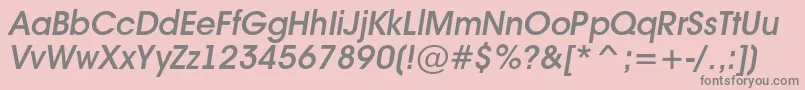 Avant16 Font – Gray Fonts on Pink Background
