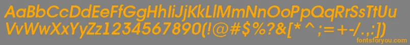 Avant16 Font – Orange Fonts on Gray Background