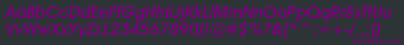 Avant16 Font – Purple Fonts on Black Background