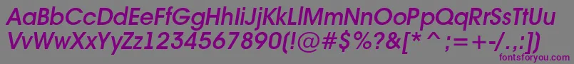 Avant16 Font – Purple Fonts on Gray Background