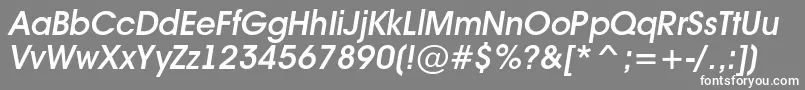 Avant16 Font – White Fonts on Gray Background