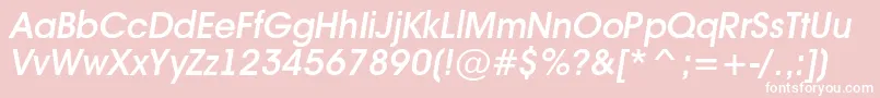 Avant16 Font – White Fonts on Pink Background