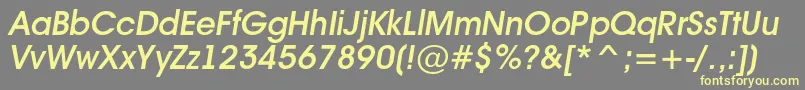 Avant16 Font – Yellow Fonts on Gray Background