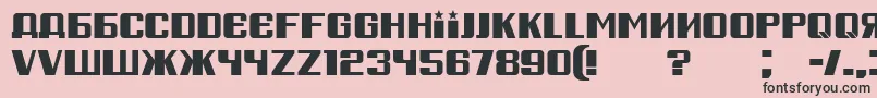 RussianSpring-Schriftart – Schwarze Schriften auf rosa Hintergrund