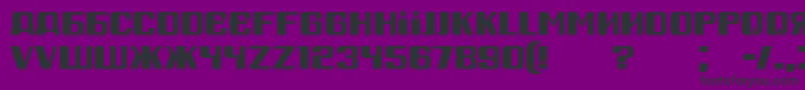 Шрифт RussianSpring – чёрные шрифты на фиолетовом фоне