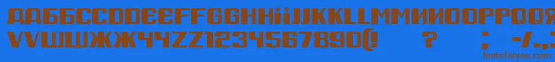 RussianSpring Font – Brown Fonts on Blue Background
