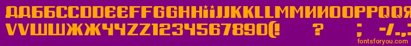 fuente RussianSpring – Fuentes Naranjas Sobre Fondo Morado