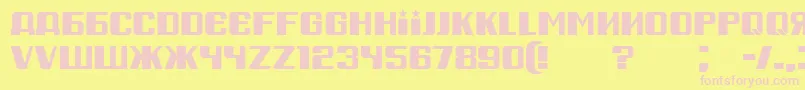 RussianSpring Font – Pink Fonts on Yellow Background