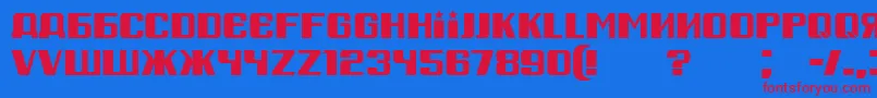 RussianSpring Font – Red Fonts on Blue Background