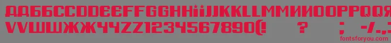 フォントRussianSpring – 赤い文字の灰色の背景