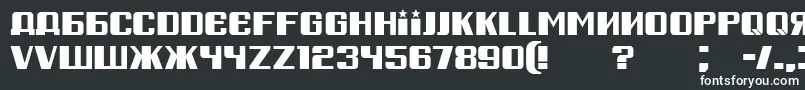 RussianSpring-fontti – valkoiset fontit mustalla taustalla
