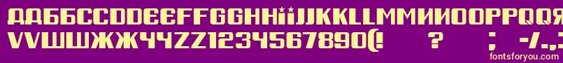 RussianSpring Font – Yellow Fonts on Purple Background