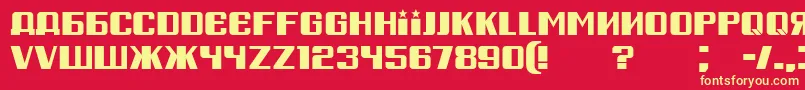 RussianSpring-Schriftart – Gelbe Schriften auf rotem Hintergrund