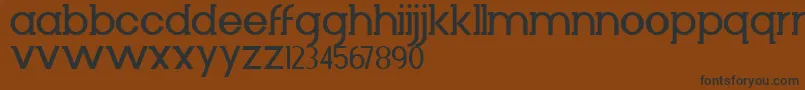 フォントDiminuto – 黒い文字が茶色の背景にあります