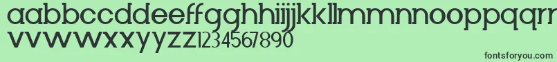 フォントDiminuto – 緑の背景に黒い文字