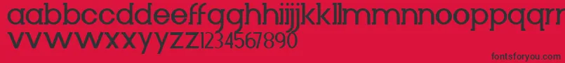 フォントDiminuto – 赤い背景に黒い文字