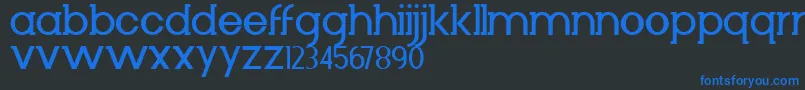 フォントDiminuto – 黒い背景に青い文字