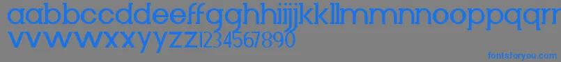 フォントDiminuto – 灰色の背景に青い文字