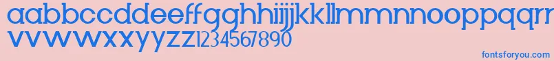 Diminuto Font – Blue Fonts on Pink Background