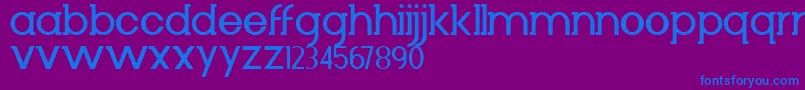 Czcionka Diminuto – niebieskie czcionki na fioletowym tle