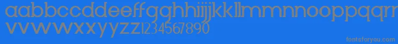 Czcionka Diminuto – szare czcionki na niebieskim tle