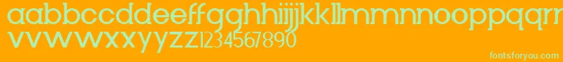 Diminuto Font – Green Fonts on Orange Background