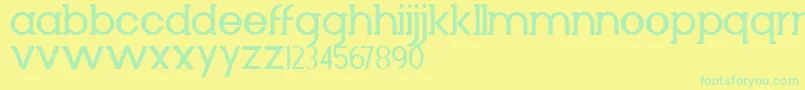 Diminuto Font – Green Fonts on Yellow Background