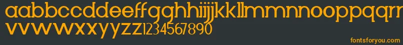 フォントDiminuto – 黒い背景にオレンジの文字