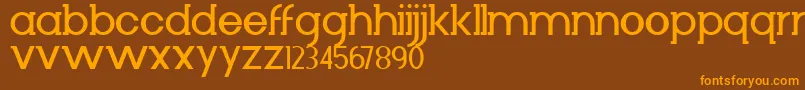 Diminuto Font – Orange Fonts on Brown Background