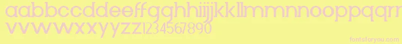 Diminuto Font – Pink Fonts on Yellow Background