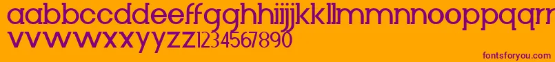 Diminuto Font – Purple Fonts on Orange Background