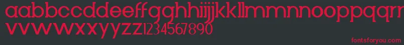 フォントDiminuto – 黒い背景に赤い文字