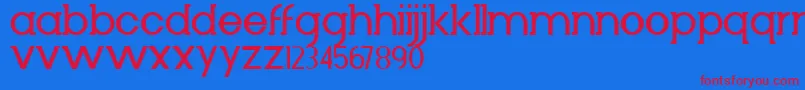 Шрифт Diminuto – красные шрифты на синем фоне