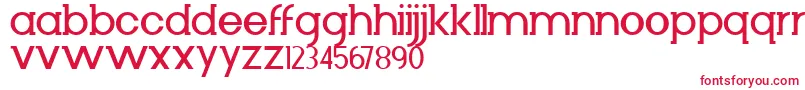 フォントDiminuto – 白い背景に赤い文字