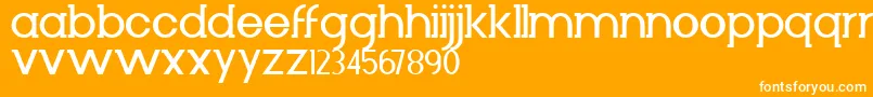 フォントDiminuto – オレンジの背景に白い文字