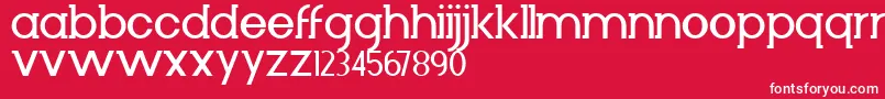 Шрифт Diminuto – белые шрифты на красном фоне