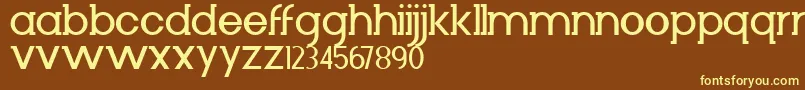 Czcionka Diminuto – żółte czcionki na brązowym tle