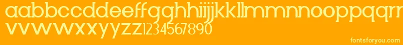 Diminuto Font – Yellow Fonts on Orange Background