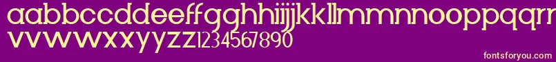 Diminuto Font – Yellow Fonts on Purple Background